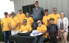 Standing from left: Jerry Snyder, Gene Schmidt, Frank Bauer, Dave Dittfach, Jim Finley, Randy Breuer, Stan Bargfrede, Atticus Dehoff, Dan Schmidt, and Kelsey Schumaker. Seated, from left: Brian Harvell, and Don Dose.